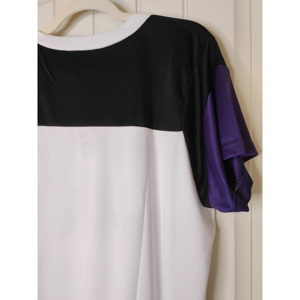 NFL Team Apparel Baltimore Ravens NFL Shirt 1X White Purple Women Sparkle V Neck - Picture 9 of 9